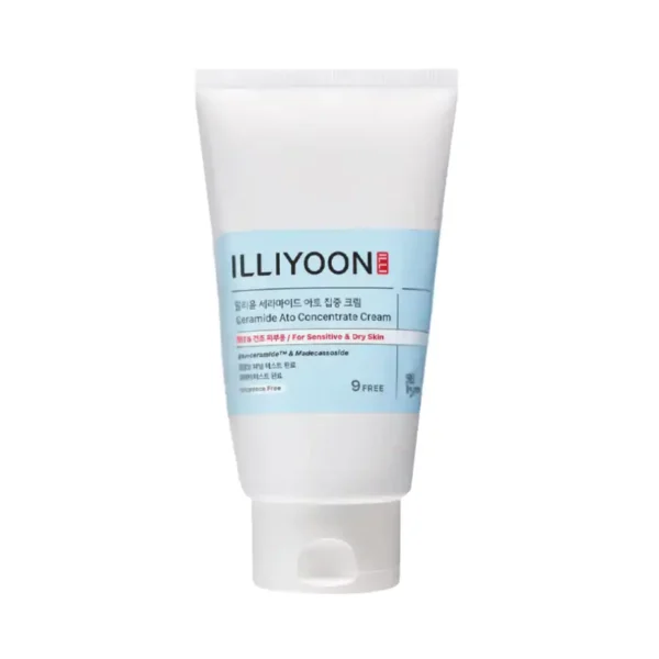 Illiyoon ceramide koncentration ansigtscreme til sensitiv og tør hud, fri for fragrance, tilskyndelse til fugtgivende og beskyttende hudpleje.