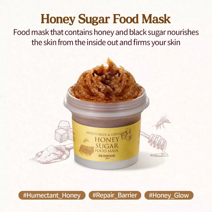 Skinfood - Honey Sugar Food Mask 120 g - Billede 4