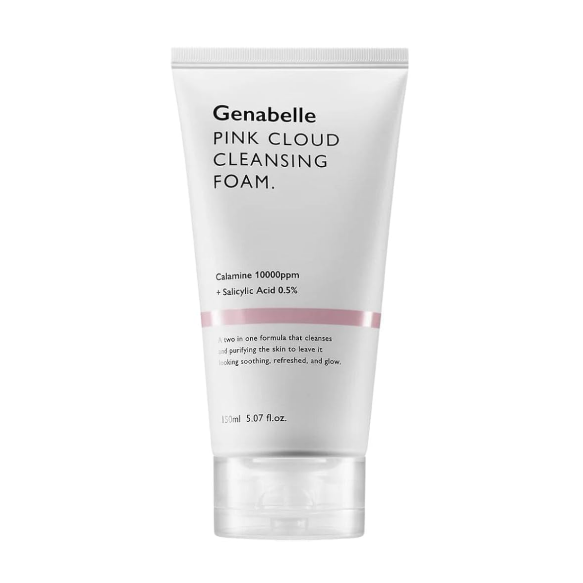 Genabelle Pink Cloud Cleansing Foam i hvid tube med pink detalje, velegnet til rensning af huden.