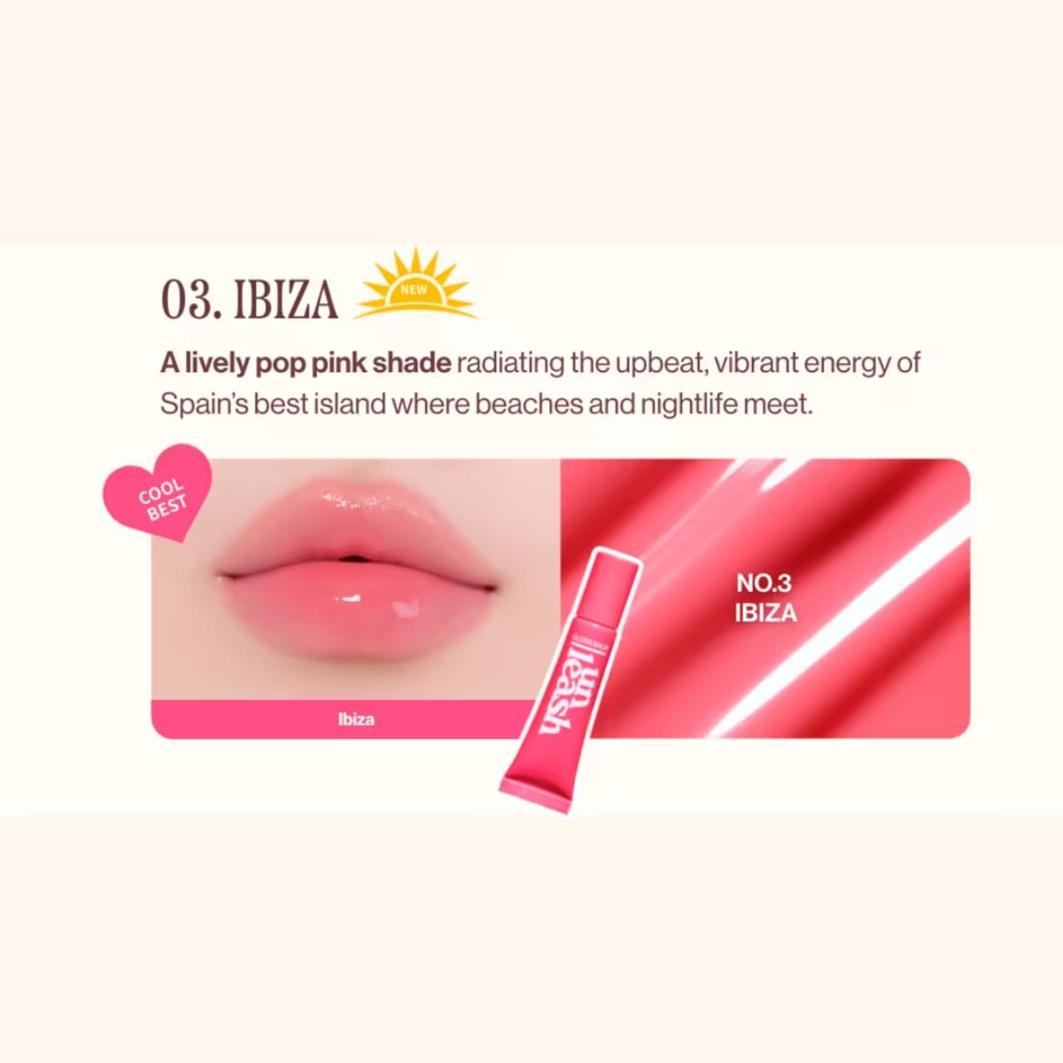 Unleashia - Sunset Dazzle Gloss Balm #No3 Ibiza 10 g - Billede 2