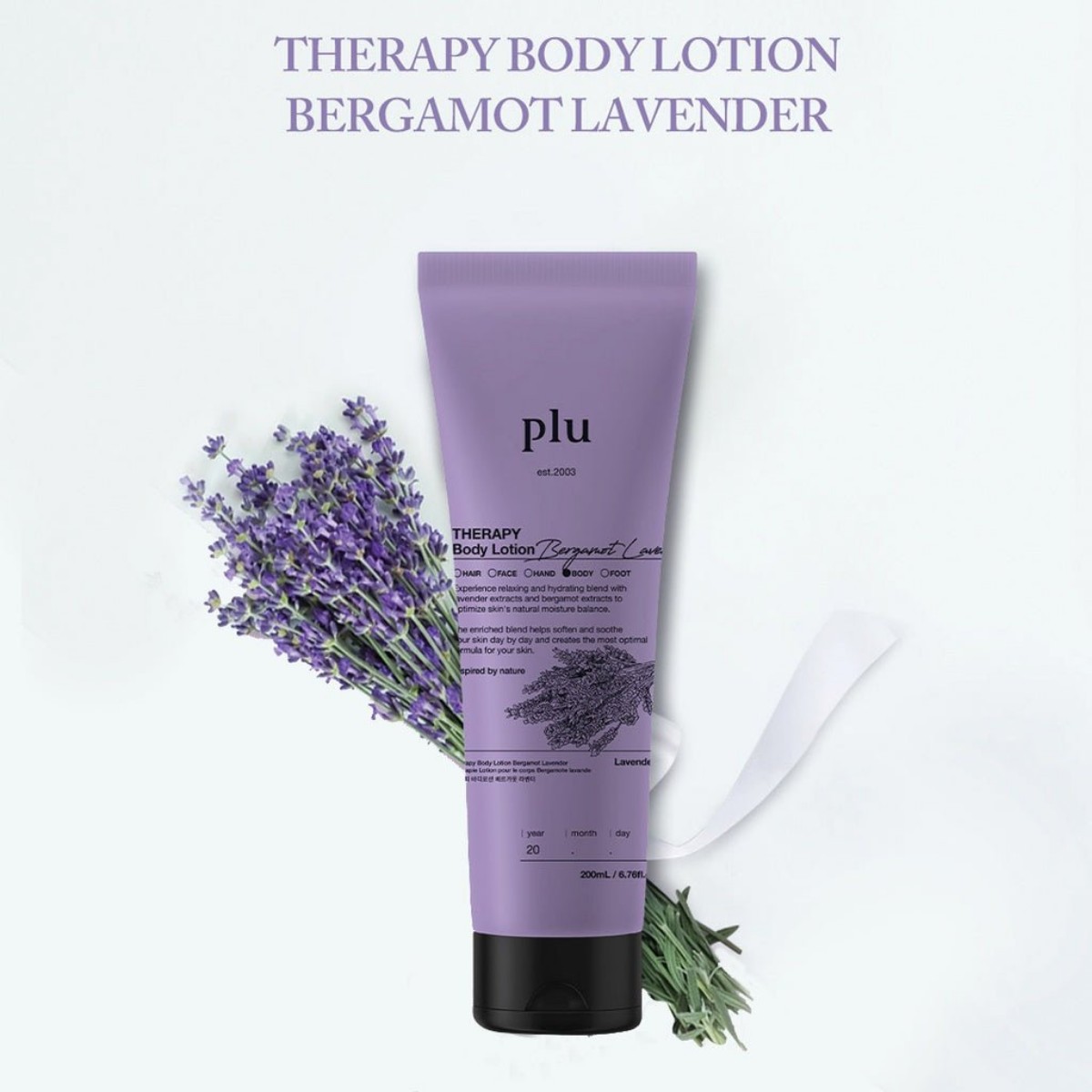Plu - Aroma Body Lotion Bergamot Lavender 200 ml - Billede 2