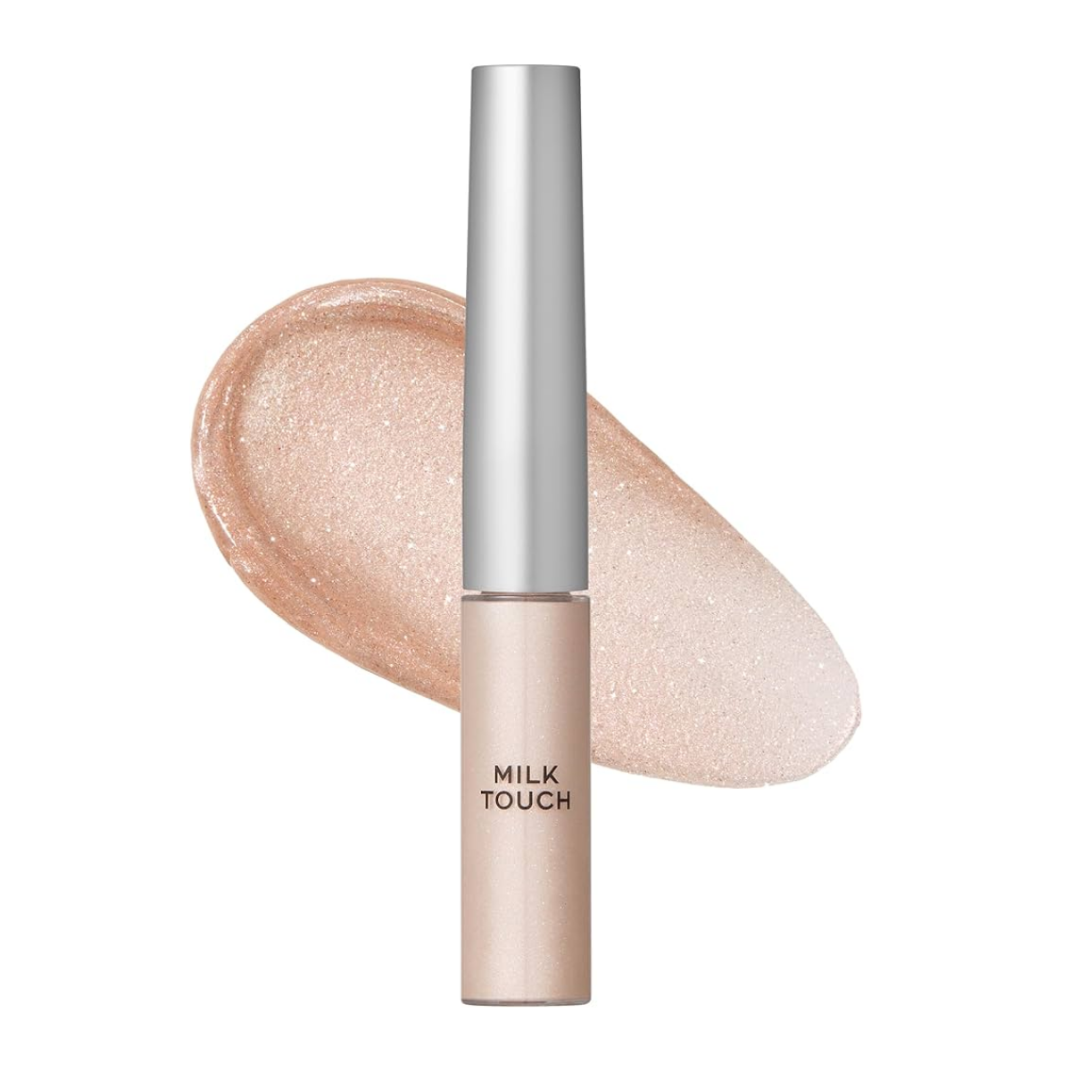 Glansfuld flydende highlighter i neutral skygge med skinnende finish, perfekt til at fremhæve ansigtstræk og give en strålende hudglød. Ideel til makeup-elskere, der ønsker en naturlig glans.