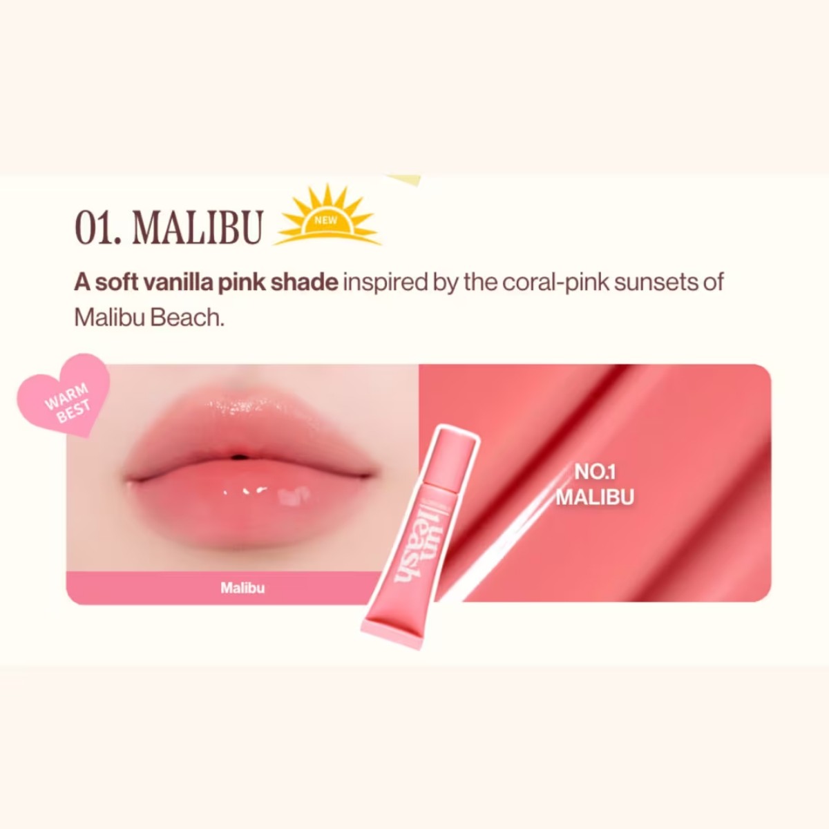 Unleashia - Sunset Dazzle Gloss Balm #No1 Malibu 10 g - Billede 2
