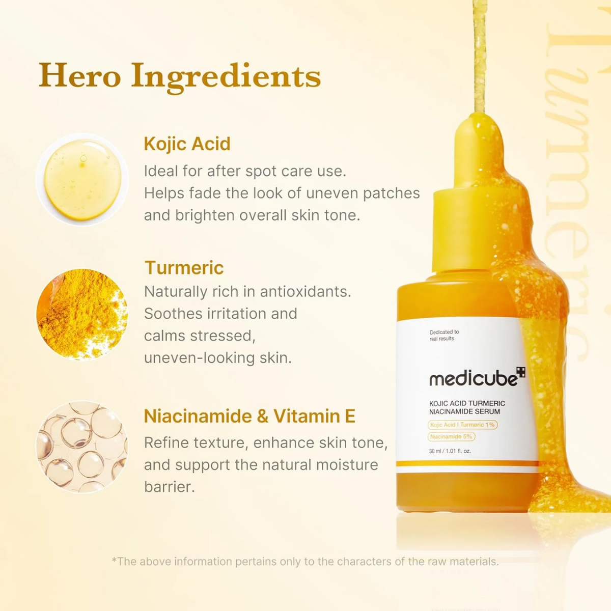 Medicube - Kojic Acid Tumeric Niacinamide Serum 30 ml - Billede 2