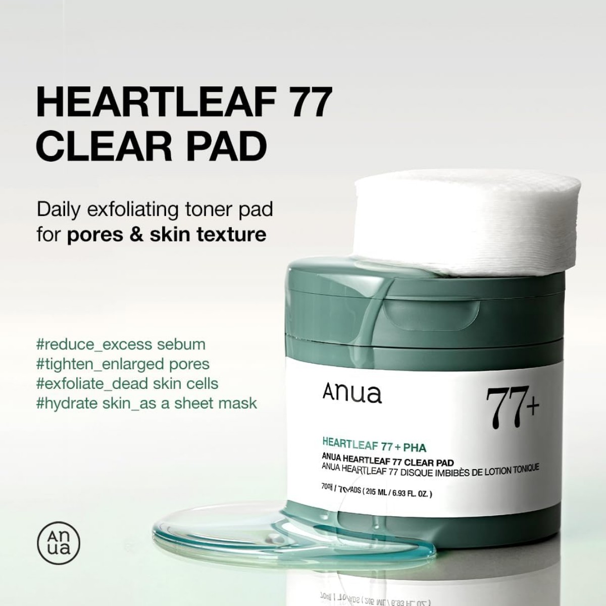 Anua - HeartLeaf 77% Toner Pad (70EA) - Billede 3