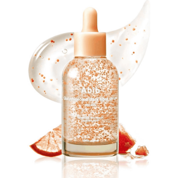 Få en klarere hud med Abib glutathione mørkeplet serum, beriget med hyaluronsyre og antioxidante ingredienser, der reducerer mørke pletter og forbedrer hudens udstråling.