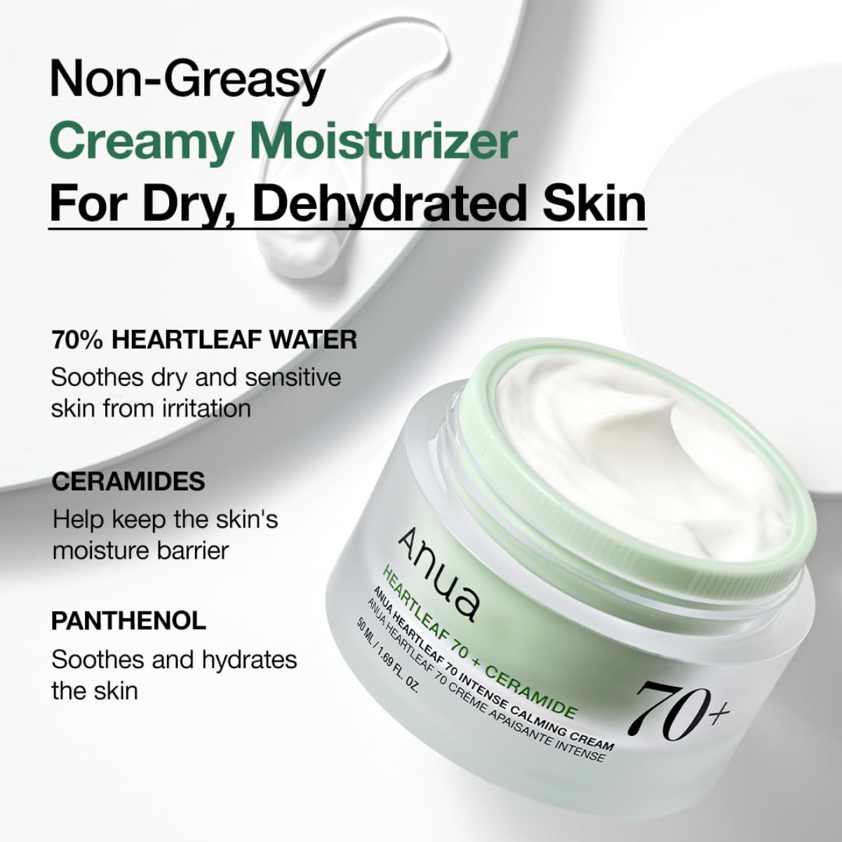 Anua - Heartleaf 70% Intense Calming Cream 50 ml - Billede 4