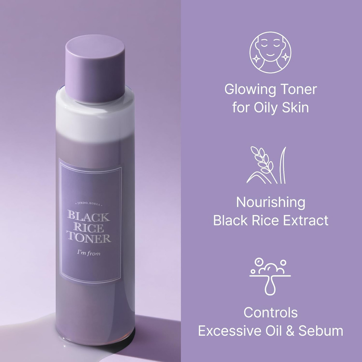 I'm From - Black Rice Toner 150 ml - Billede 3
