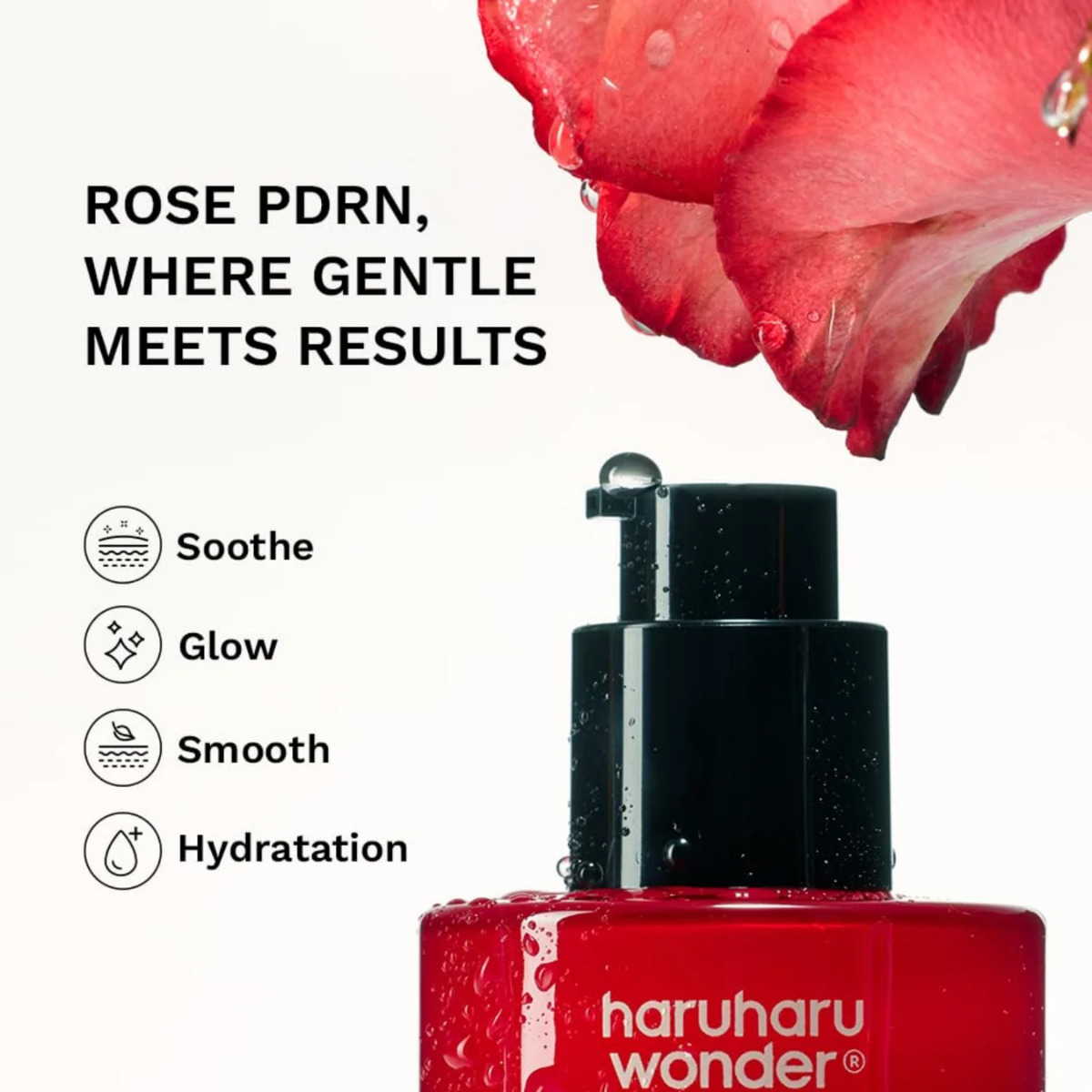 HaruHaru Wonder - Rose PDRN Soothing Serum 30 ml - Billede 4