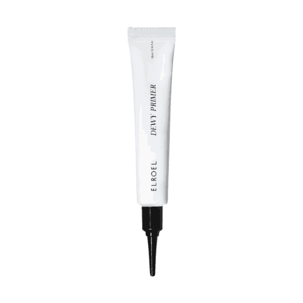 Dewy Primer fra Elrarel - Let præparat til forbedret hudglød og beskytter mod forurening. Perfekt til en frisk, strålende hudlook.