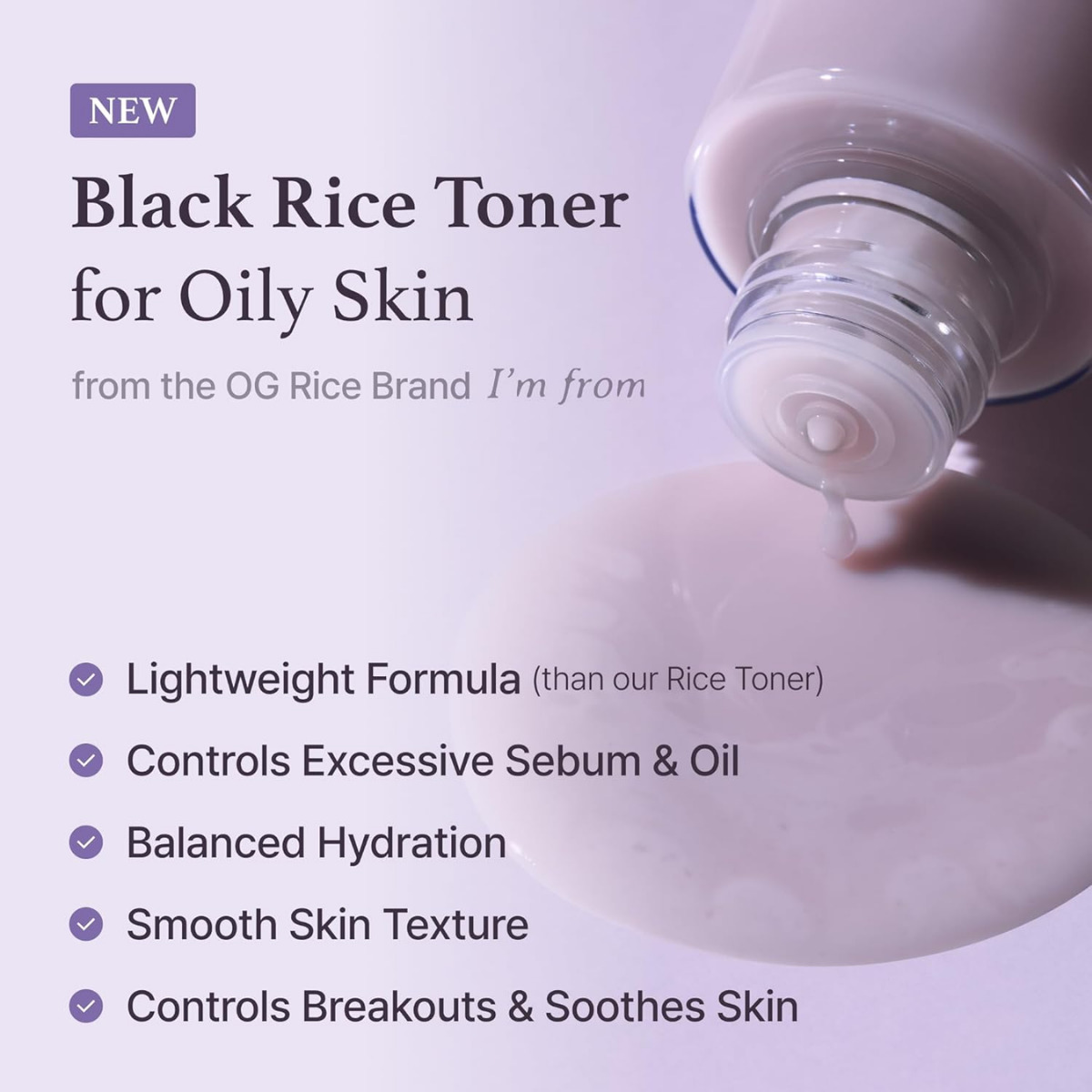 I'm From - Black Rice Toner 150 ml - Billede 5