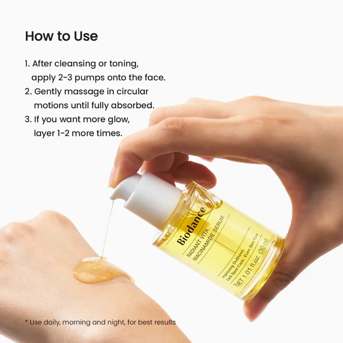 Biodance - Radiant Vita Niacinamide Serum 30 ml - Billede 6