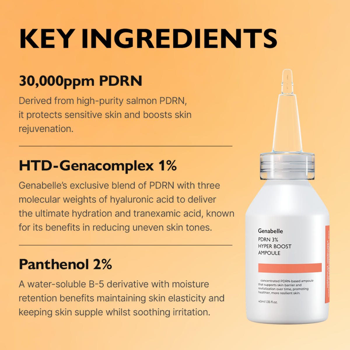 Genabelle - PDRN 3% Hyper Boost Ampoule 40 ml - Billede 4