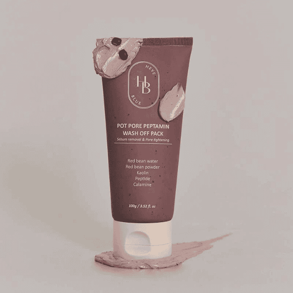 Pot pore pepamin vask, hudpleje til urenheder og tilstoppede porer, med rød bærrvand og Kaolin, til ren hud og bekæmpelse af fedtet hud.