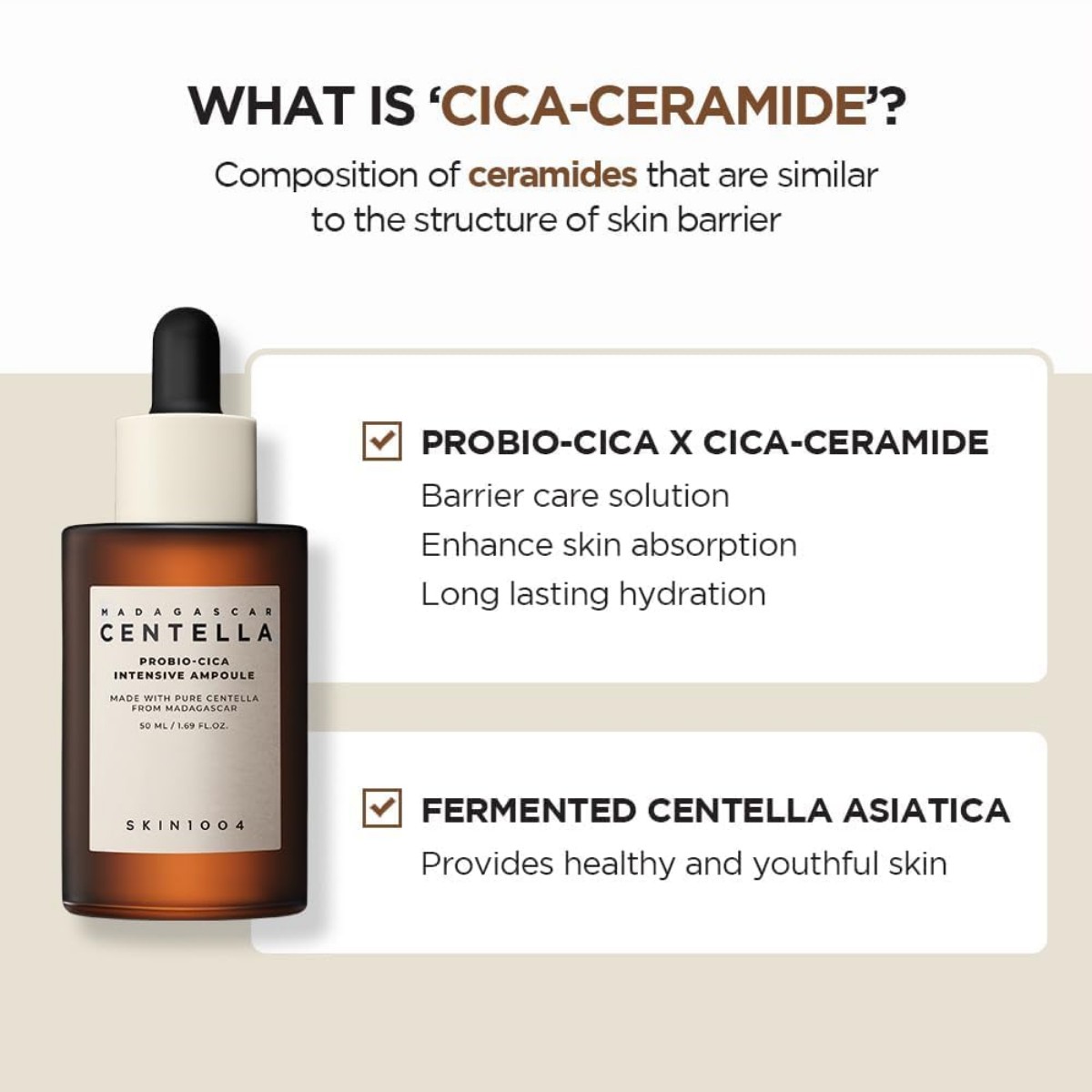 SKIN1004 - Probio-Cica Intensive Ampoule 50 ml - Billede 3