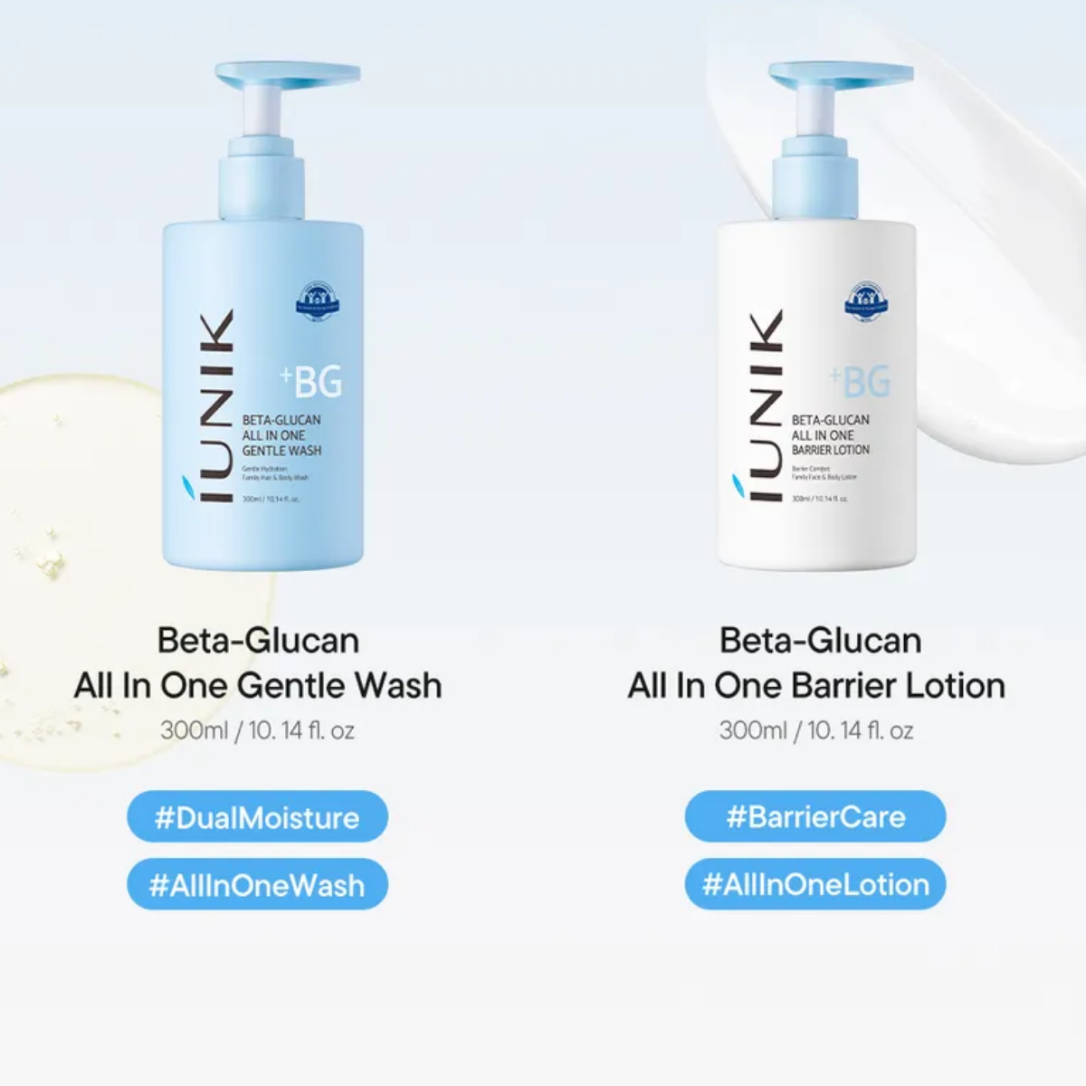 IUNIK - Beta Glucan All In One Gentle Wash 300 ml - Billede 4