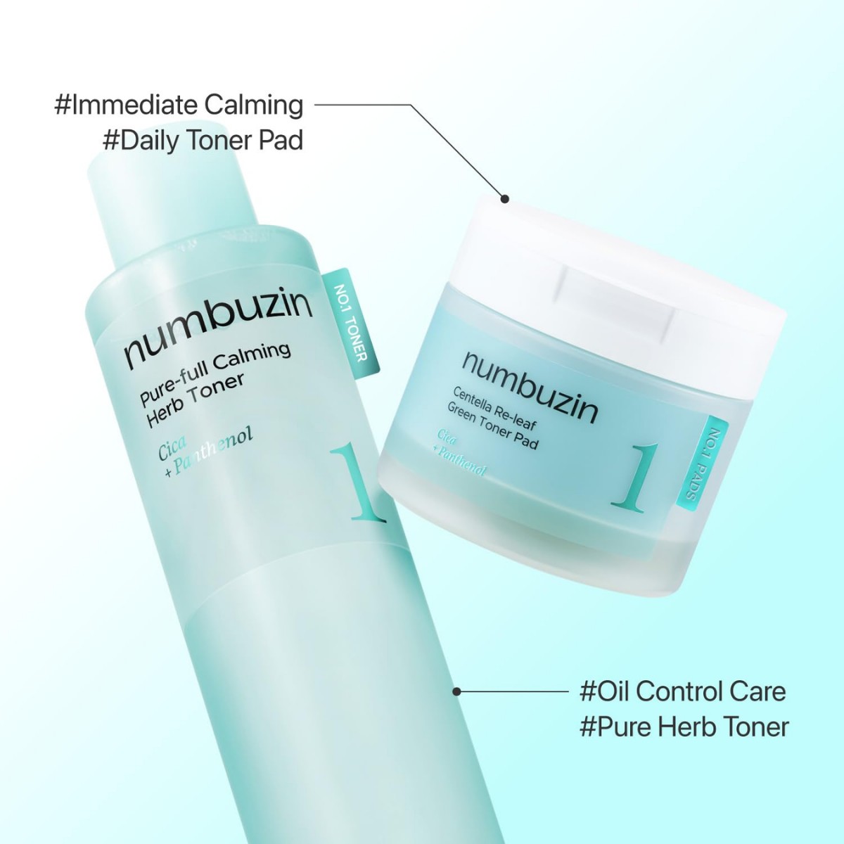 Numbuzin - No.1 Pure-Full Calming Herb Toner 300 ml - Billede 9