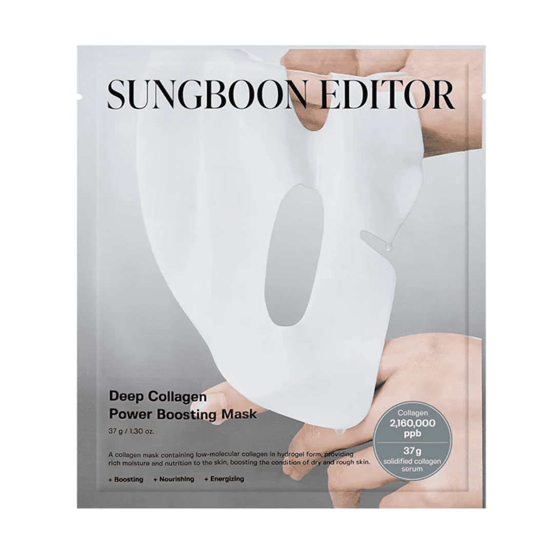 Føjertilpasset ansigtsmaske med collageen til dybderens, næring og opfriskning for tør og skadet hud. Perfekt til intens hudpleje og anti-aging, indeholder hydrogel og lav-molekylært kollagen.