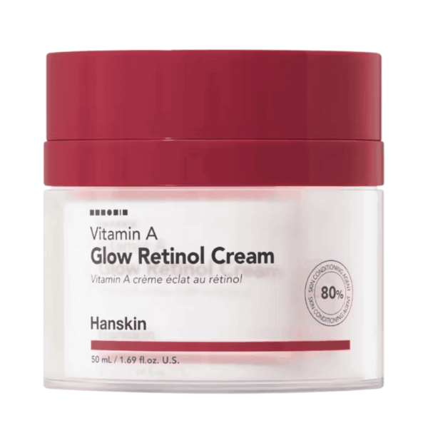 Glow Retinol Cream med Vitamin A til hudforbedring og anti-aging, reducerer fine linjer og forbedrer hudens udstråling for sundere, mere ungdommelig hud.