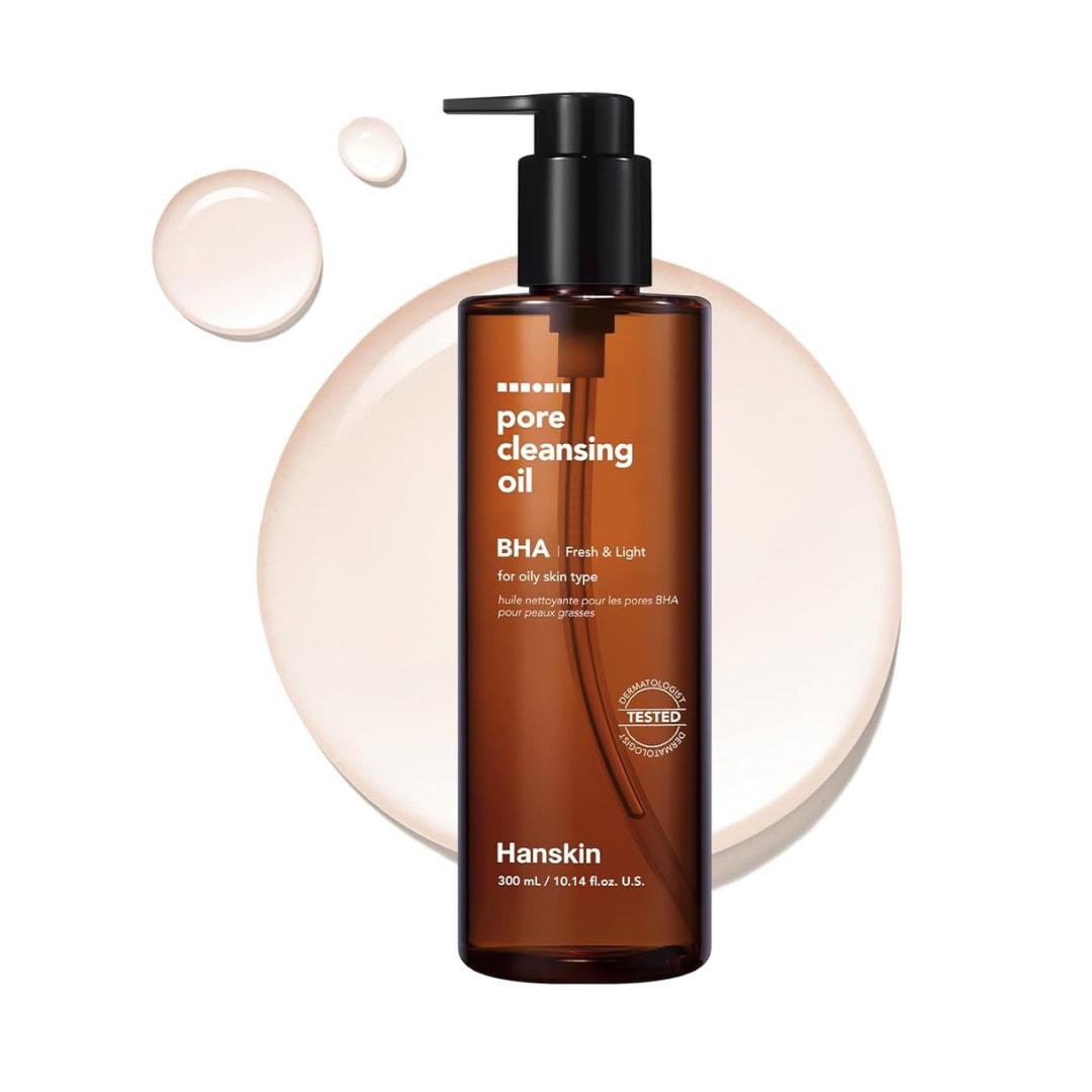 Følsom huds rensende olie med BHA til fedtet hud, hjælper med at fjerne overskydende olie og tilstoppede porer, dermatologisk testet.
