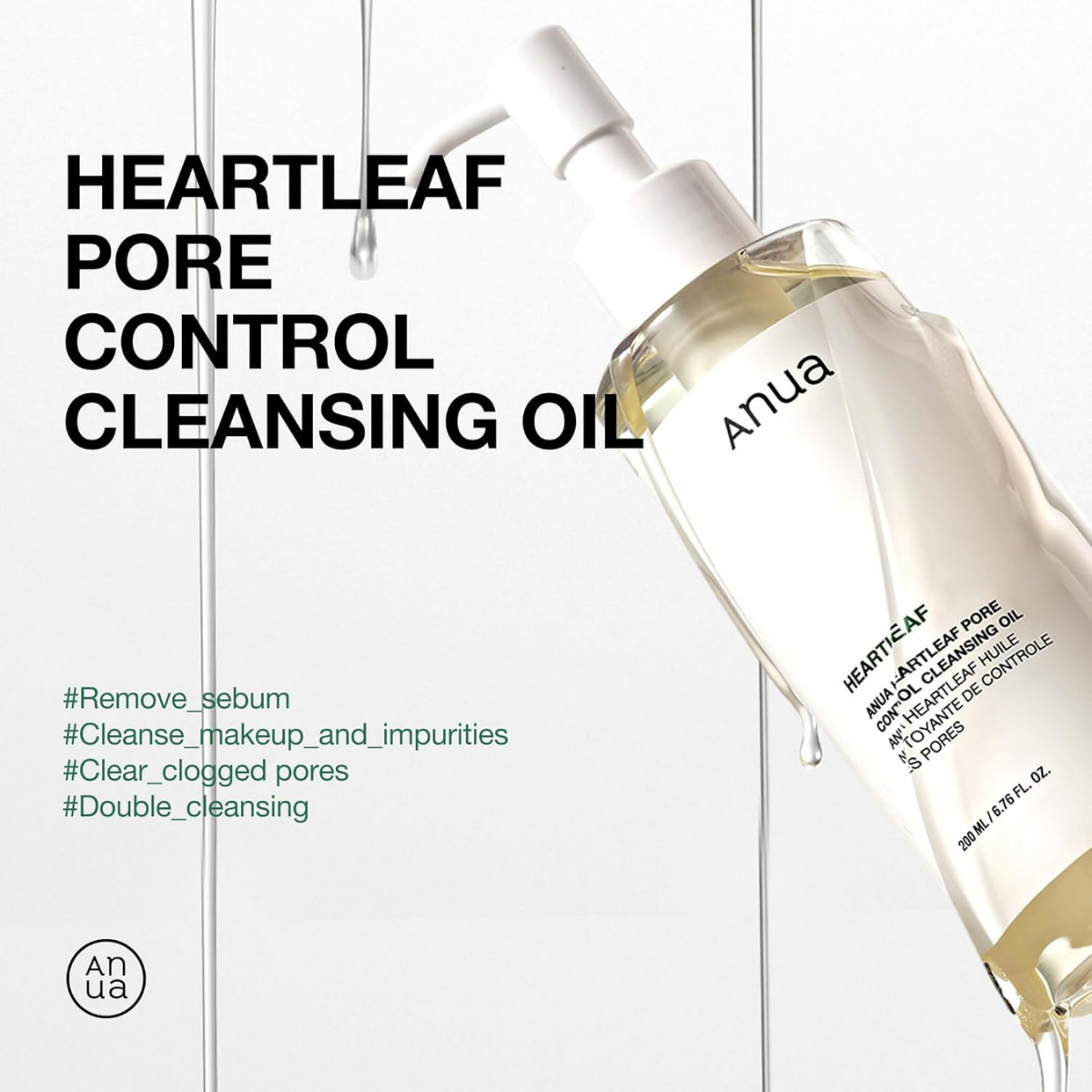 Anua - Heartleaf Pore Control Cleansing Oil 200 ml - Billede 2