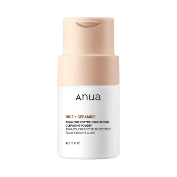 Fremhævende billede af Anua Rice + Ceramide Enzym Brightening Cleansing Powder - hudpleje til glat, ren og lysende hud.