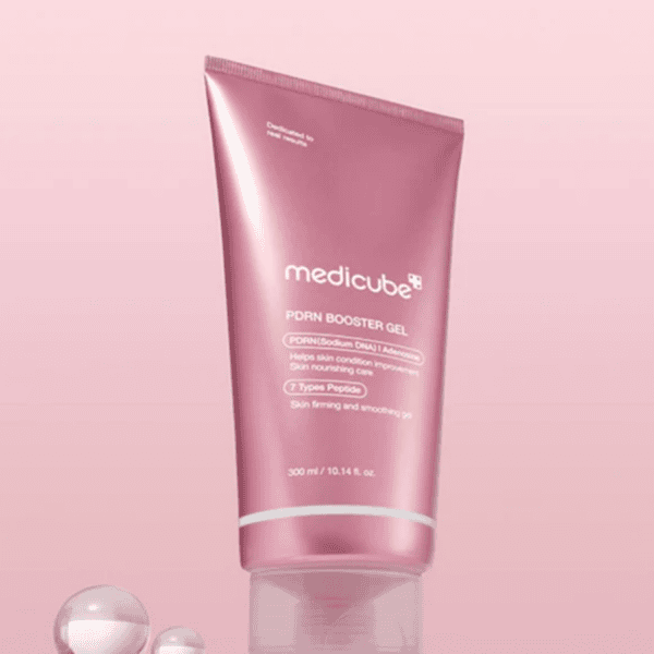 Medicure PDRN Booster Gel til hudforyngelse og anti-aging, 300 ml, indeholder peptider og Sodium DNA for forbedret hudelastik og glød. Passer til alle hudtyper.