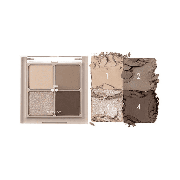 Fremragende øjenskygge palette med fire nuancer til naturlig makeup, perfekt til enhver lejlighed.