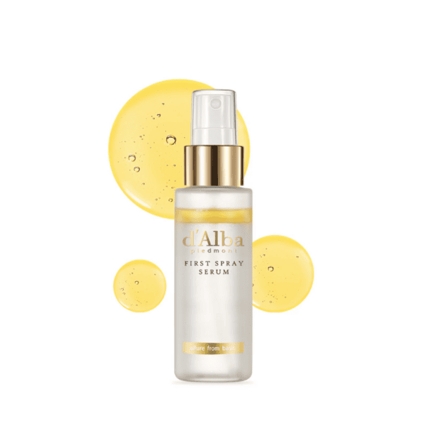 D'Alba første sprayserum med hyaluronsyre og botaniske ingredienser til hydreret og frisk hud, perfekt til daglig hudpleje. Innovative ansigtsserum i en praktisk sprayflaske.